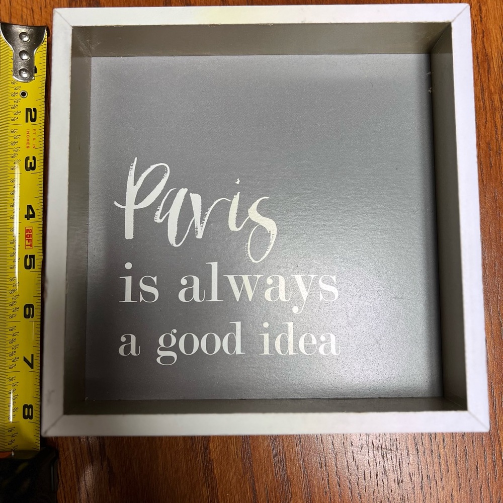 Paris tabletop plaque